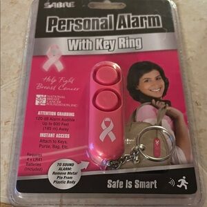 Pink Personal Alarm with Key Ring